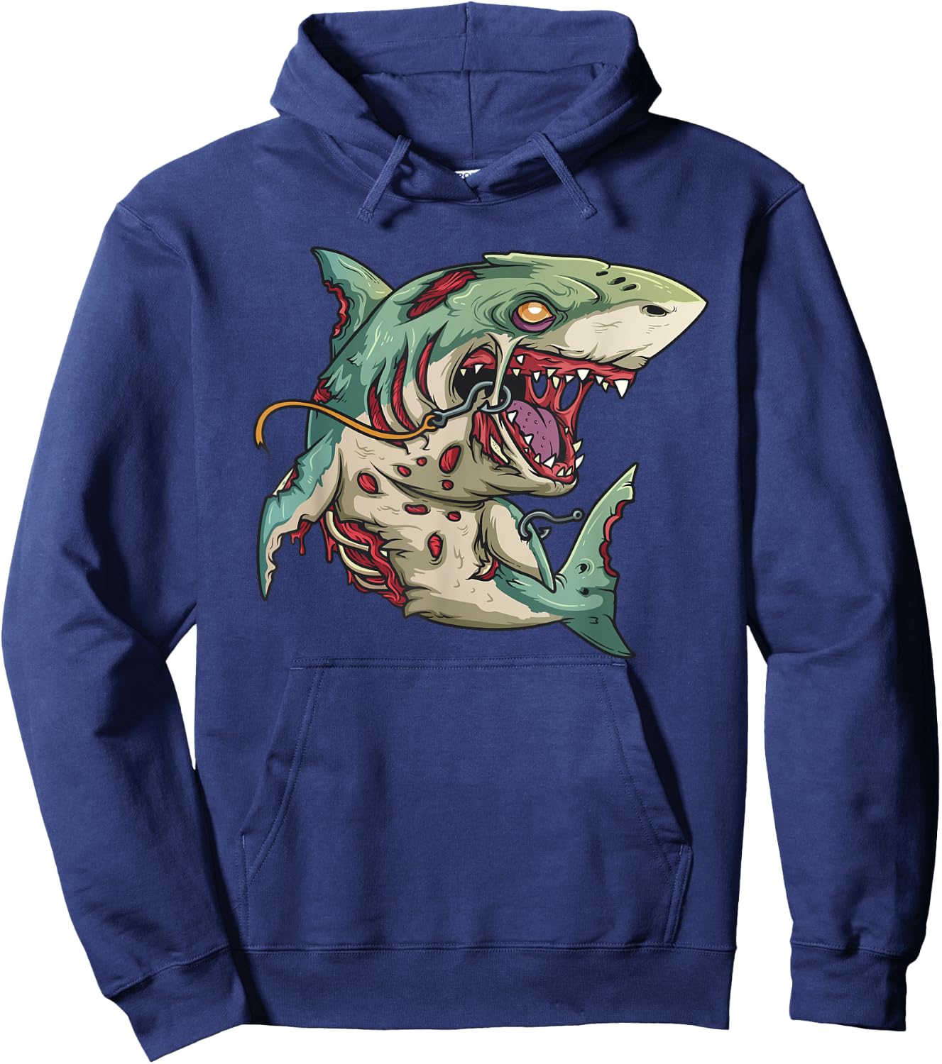 Zombie Shark Halloween Party Outfit Gift Surfer Children Hoodie - Hoodie | Navy