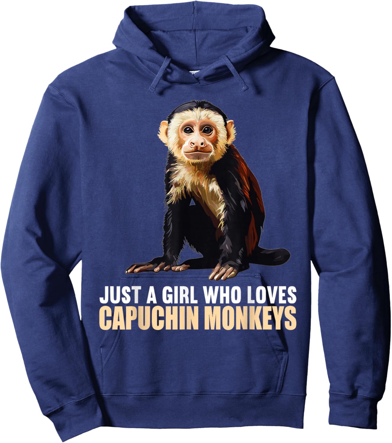 Capuchin Monkeys Capuchin Monkey Hoodie - Hoodie | Navy