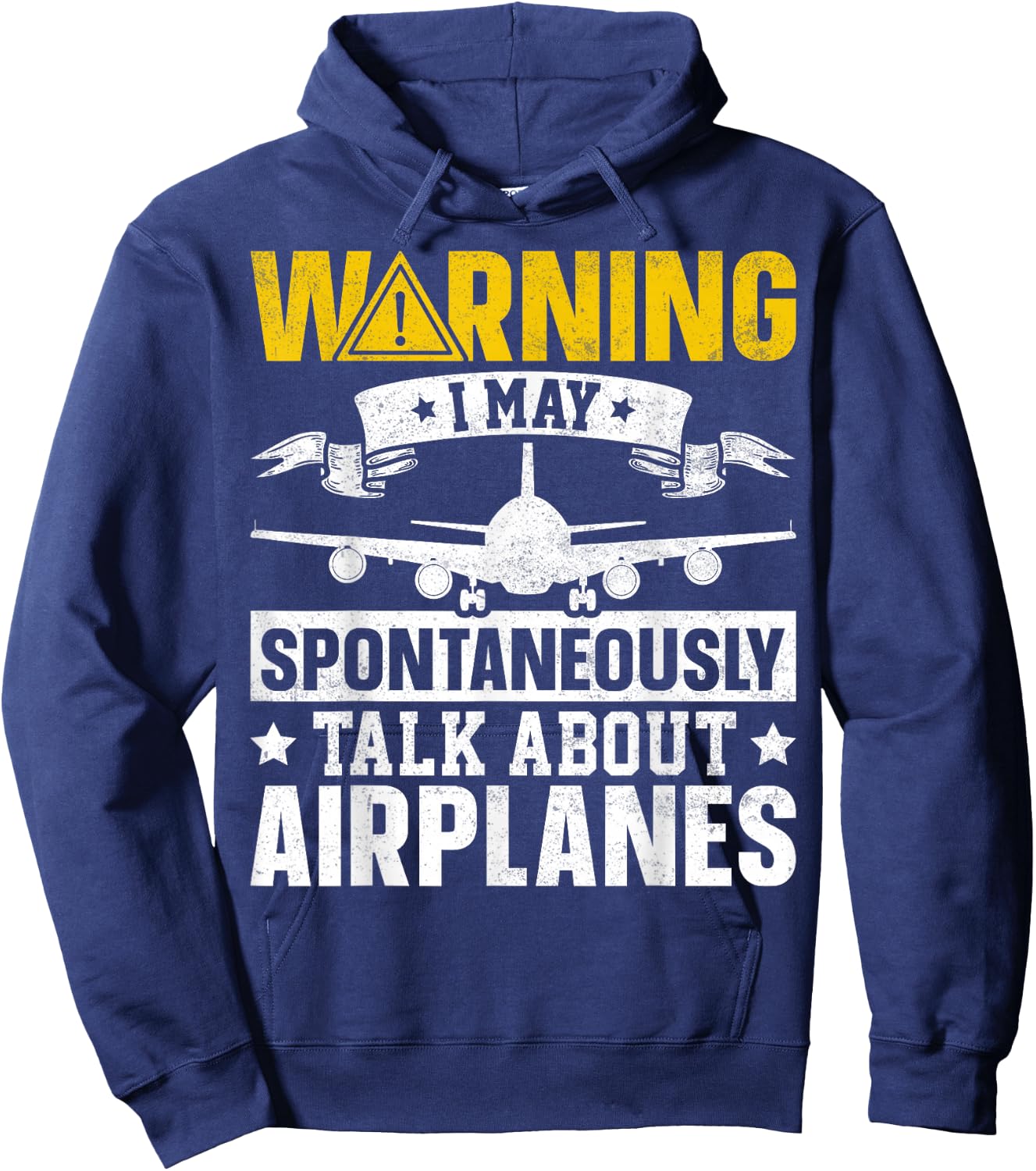 I May Talk About Airplanes - Funny Pilot & Aviation Airplane Hoodie - Hoodie | Navy