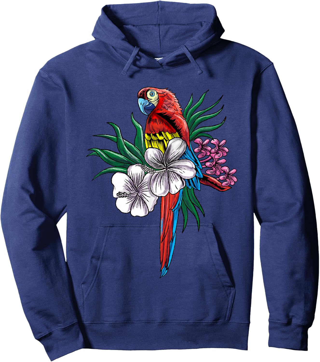 Parrot Funny Tropical Bird Cool Jungle Animal Gift Hoodie - Hoodie | Navy