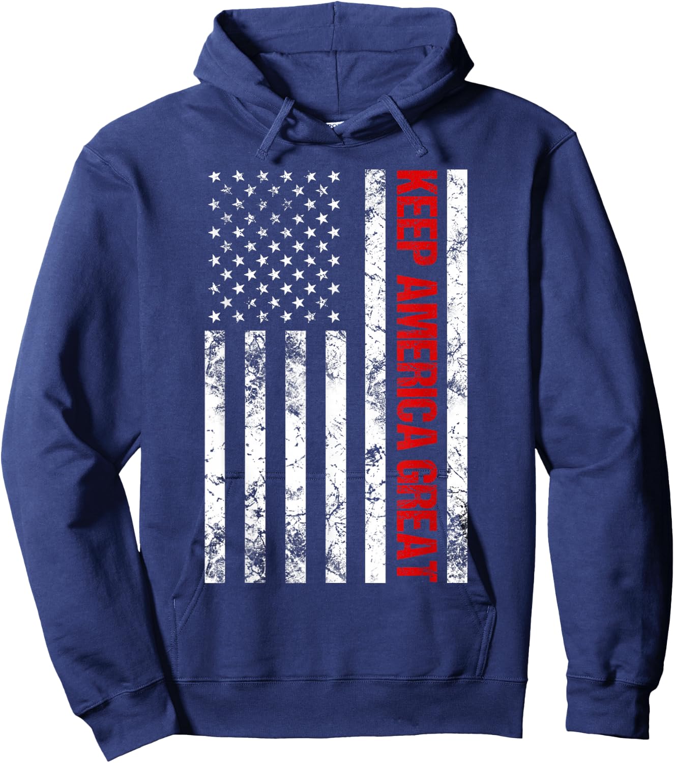 American Flag Keep America Great Hoodie - Hoodie | Navy