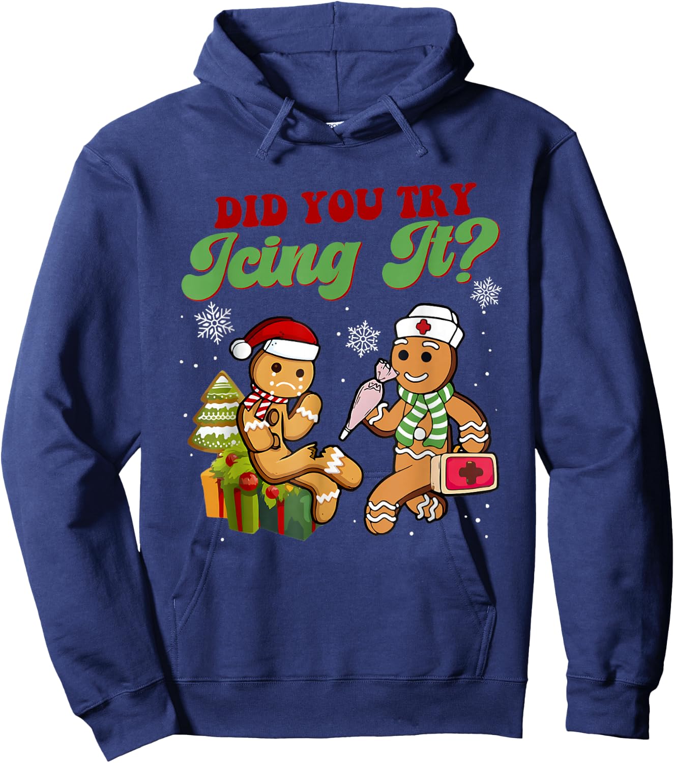 Ginger Cookies Did You Try Jcing It Christmas Hoodie - Hoodie | Navy