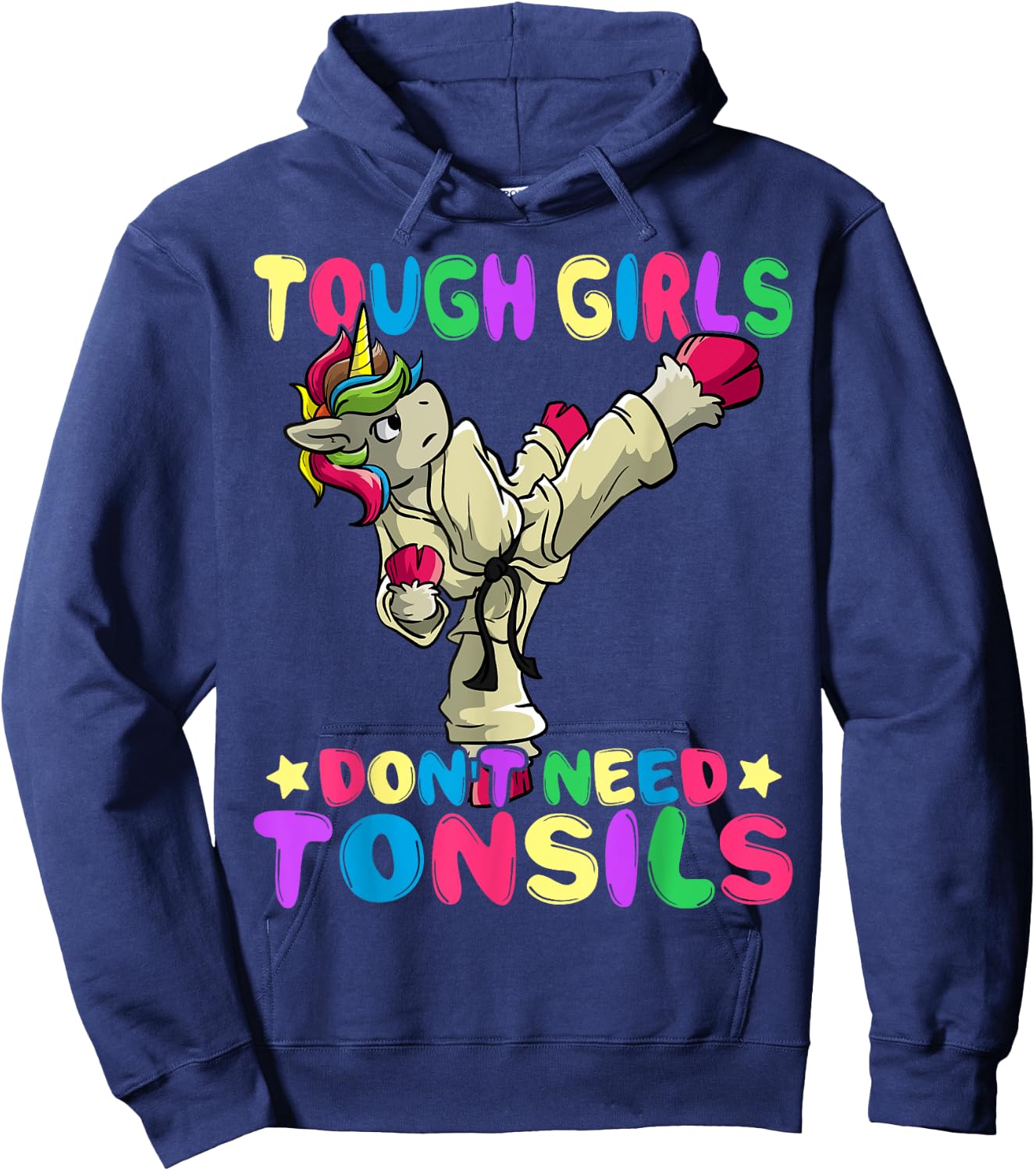 Tough Girls Don't Need Tonsils Removal Surgery Recovery gift Hoodie - Hoodie | Navy
