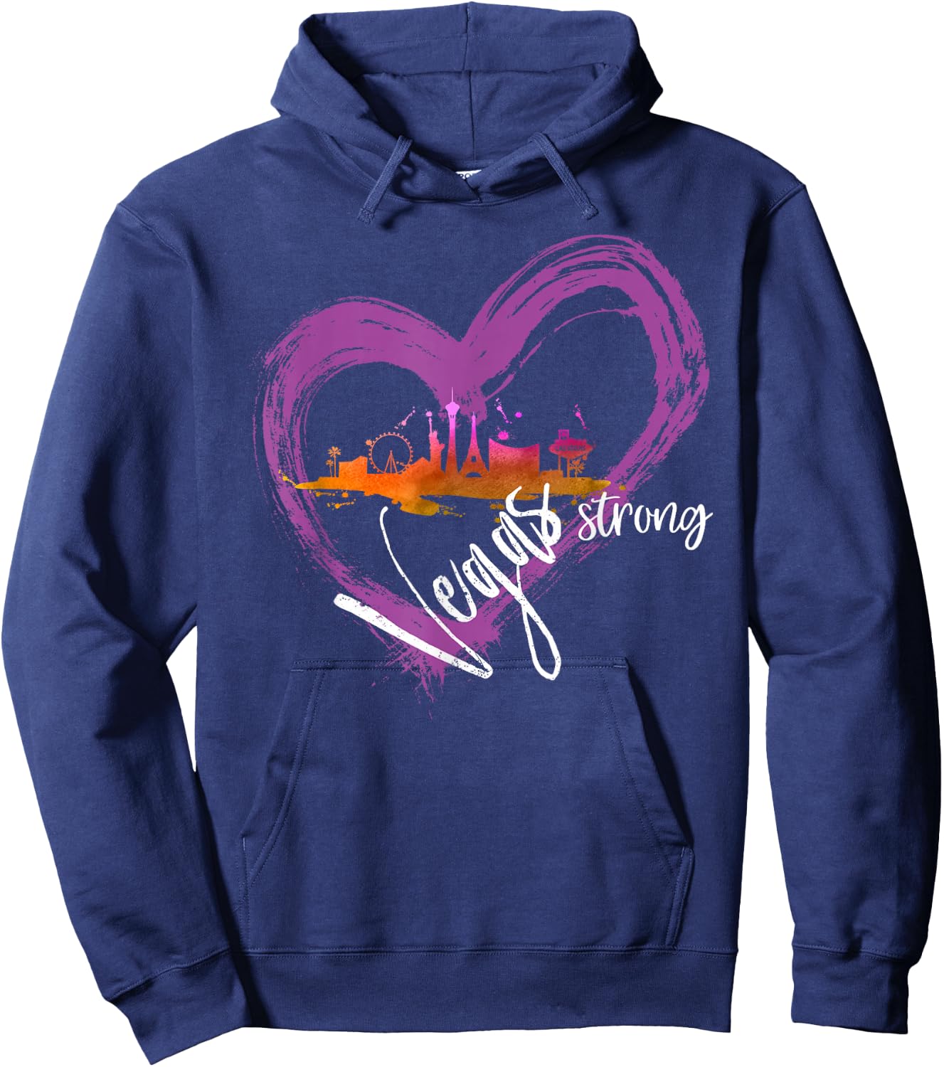 Welcome to Las Vegas the Fabulous City Vegas Strong Hoodie - Hoodie | Navy
