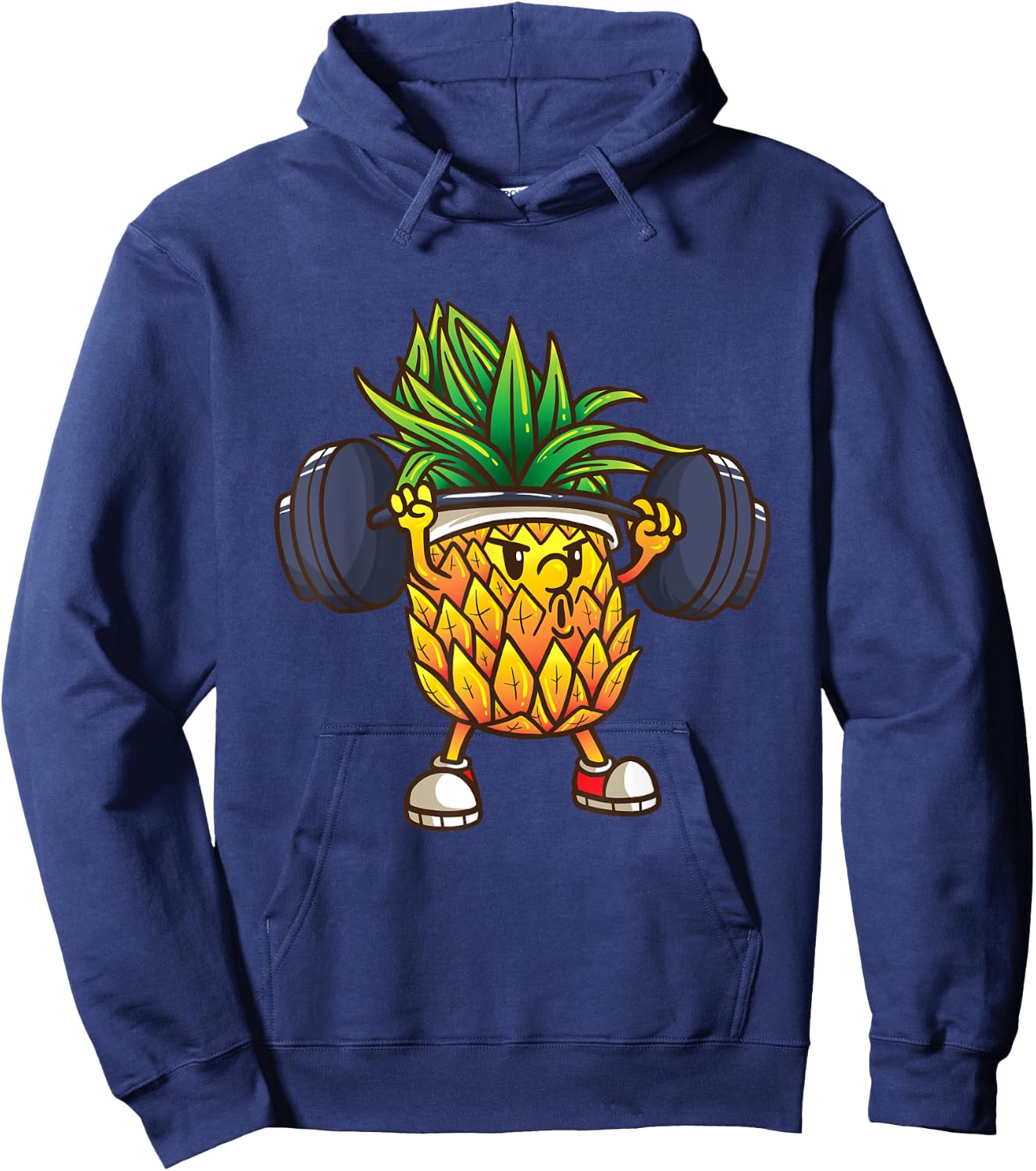 Funny Pineapple Powerlifting Weightlifting Gym Workout Girls Hoodie - Hoodie | Navy