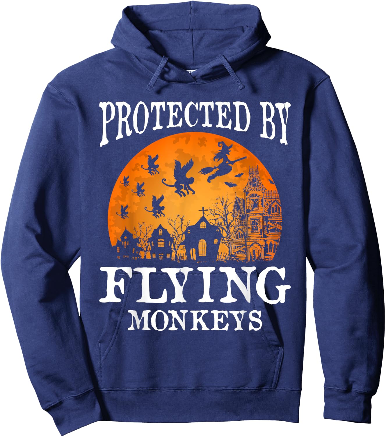 Protected by Flying Monkeys Party Hoodie - Hoodie | Navy