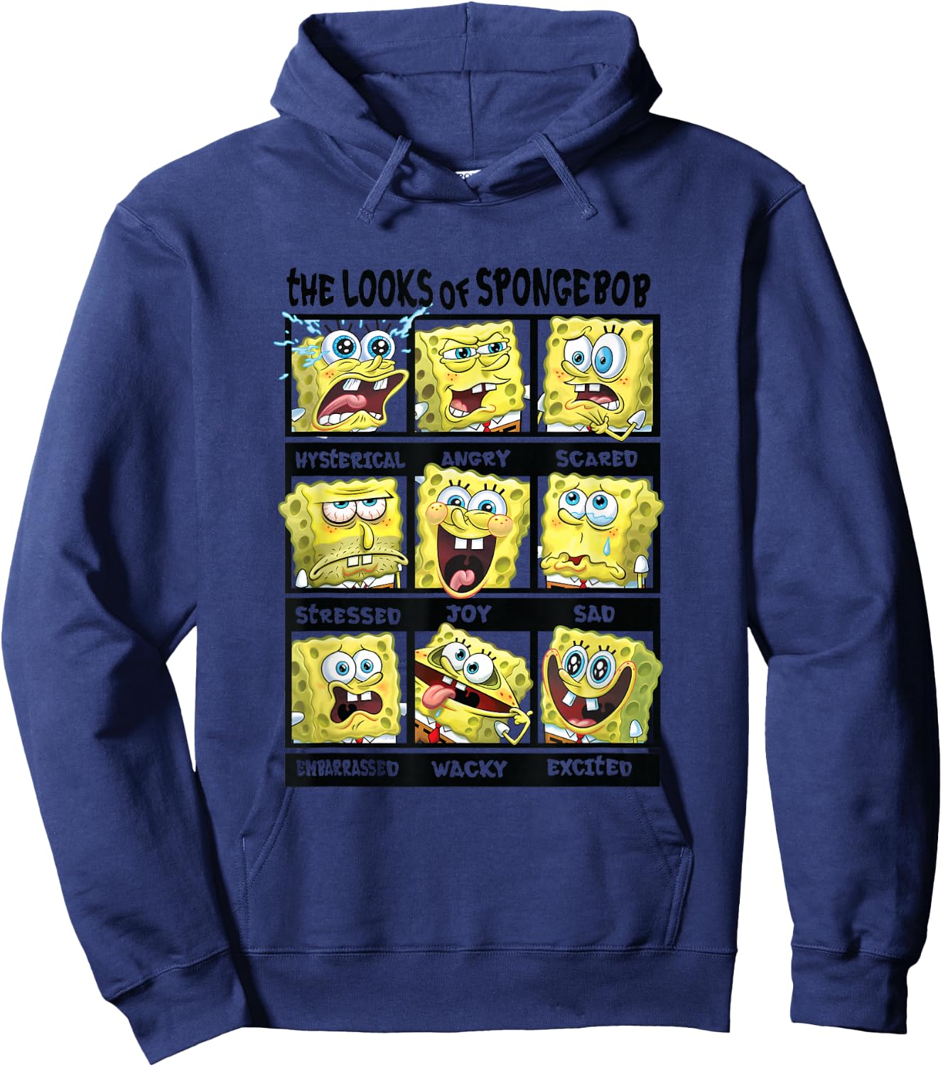 Spongebob Squarepants The Looks Of Spongebob Hoodie - Hoodie | Navy