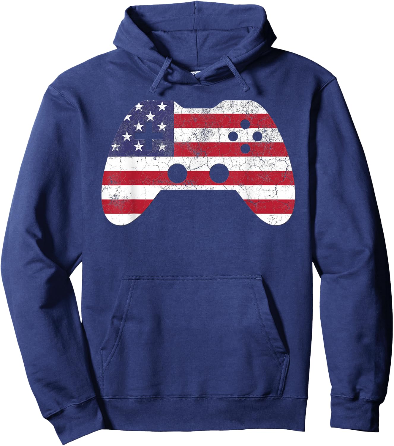 4th of July T Shirt Video Game Gamer Kids Boys Men USA Hoodie - Hoodie | Navy