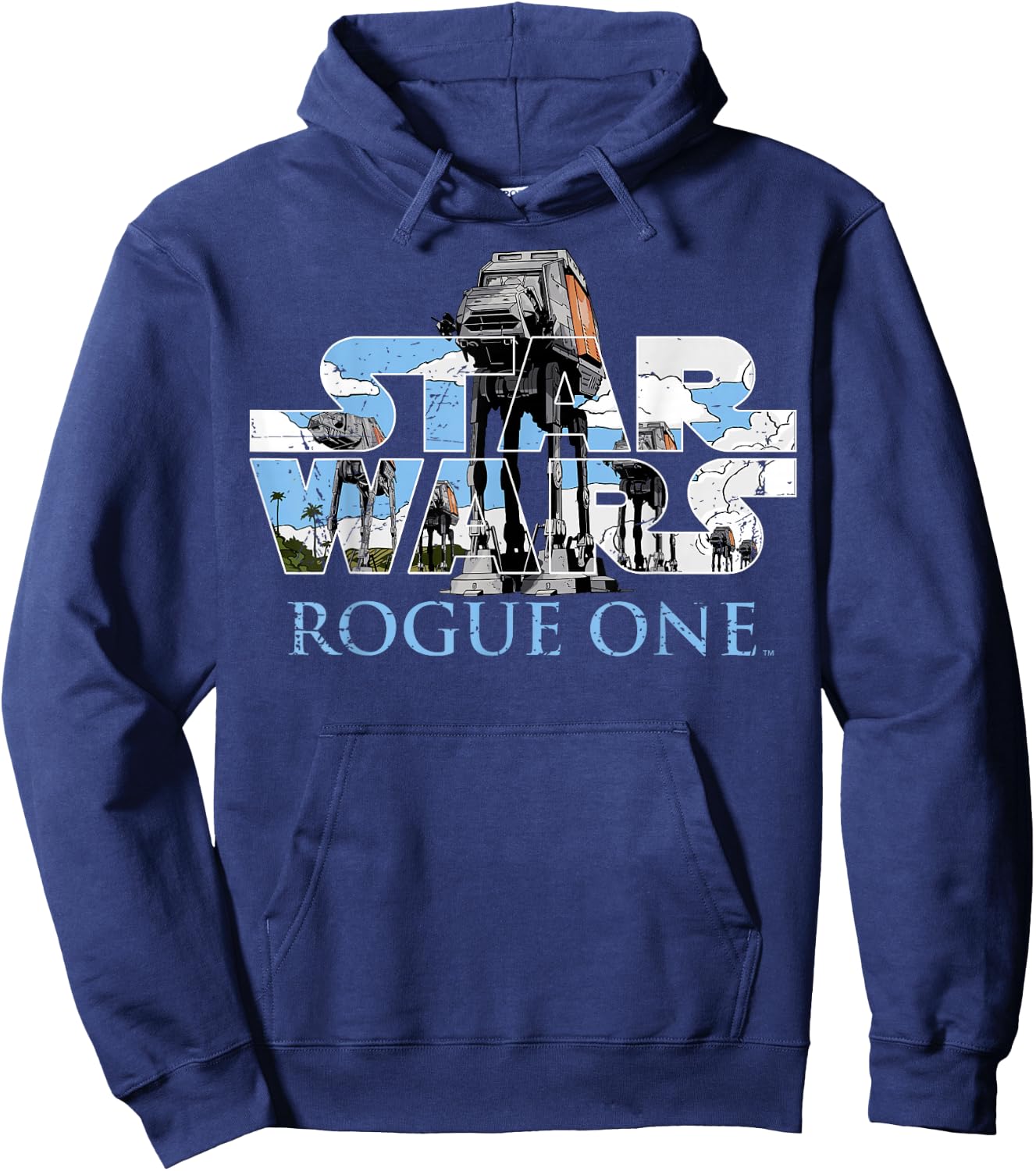 Star Wars Rogue One AT-AT Title Logo Hoodie - Hoodie | Navy