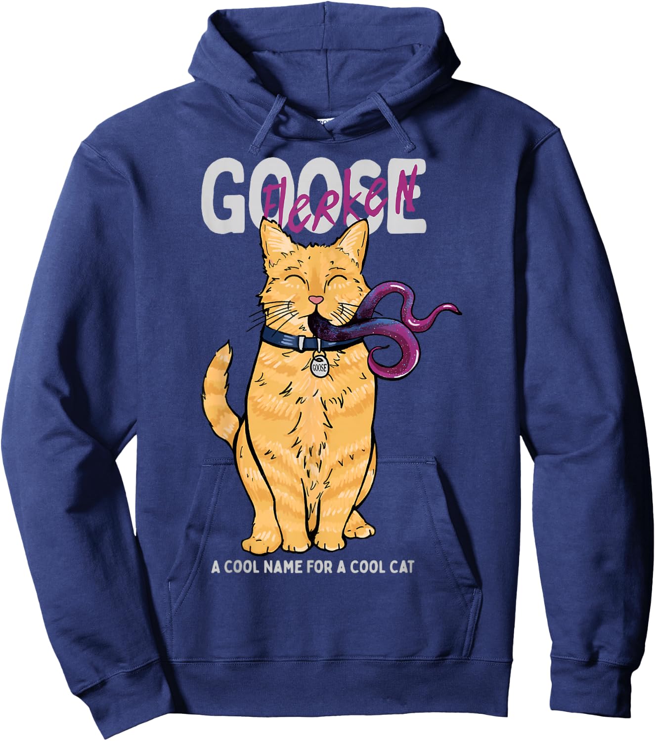 Captain Marvel Goose Cool Name For A Cat Cartoon Style Hoodie - Hoodie | Navy