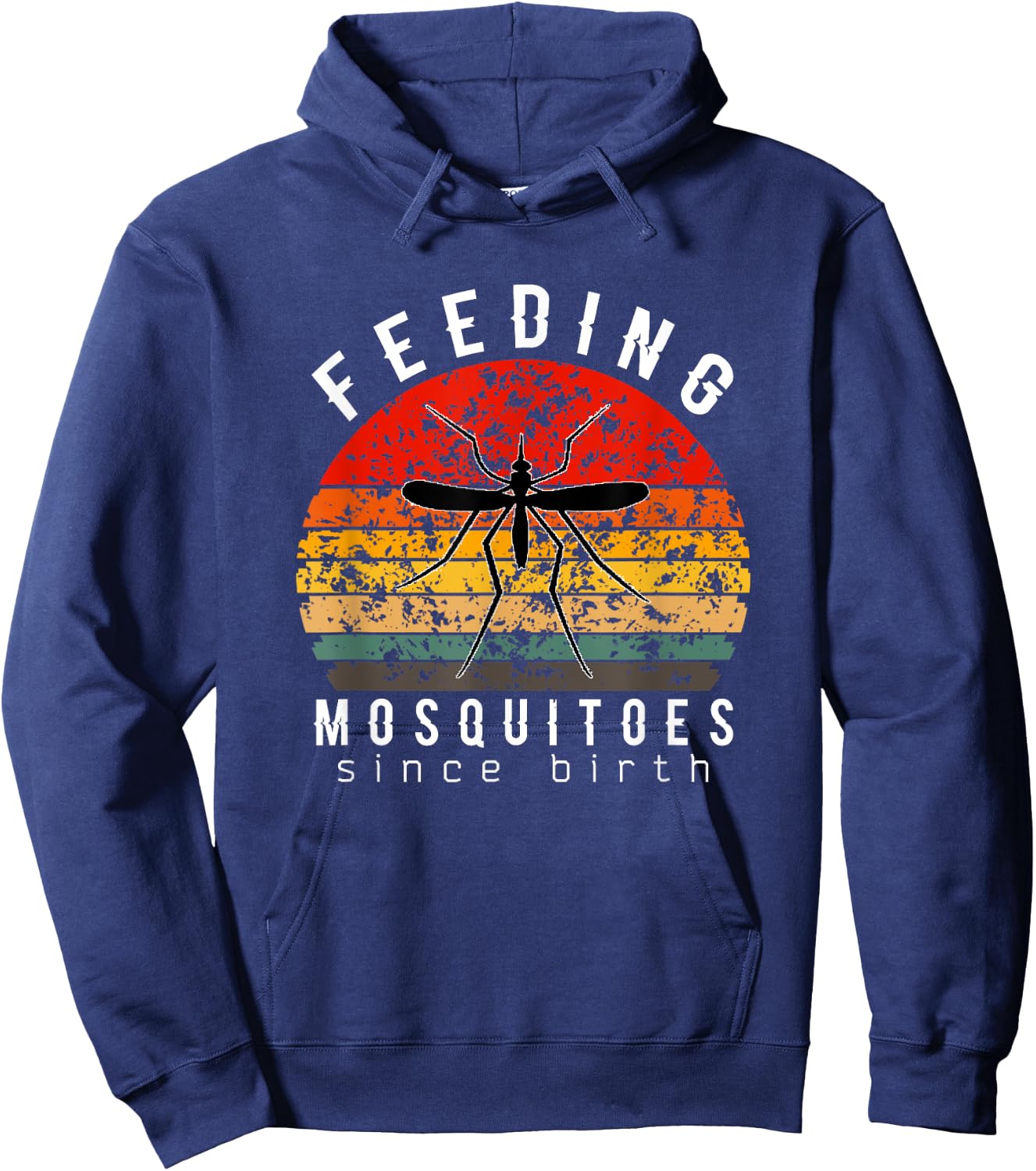 Feeding Mosquitoes Since Birth Vintage Summer Gifts Hoodie - Hoodie | Navy