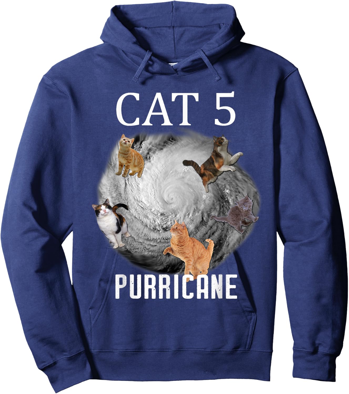 Hurricane Cat Funny Purricane Hurricane Women's Hoodie - Hoodie | Navy