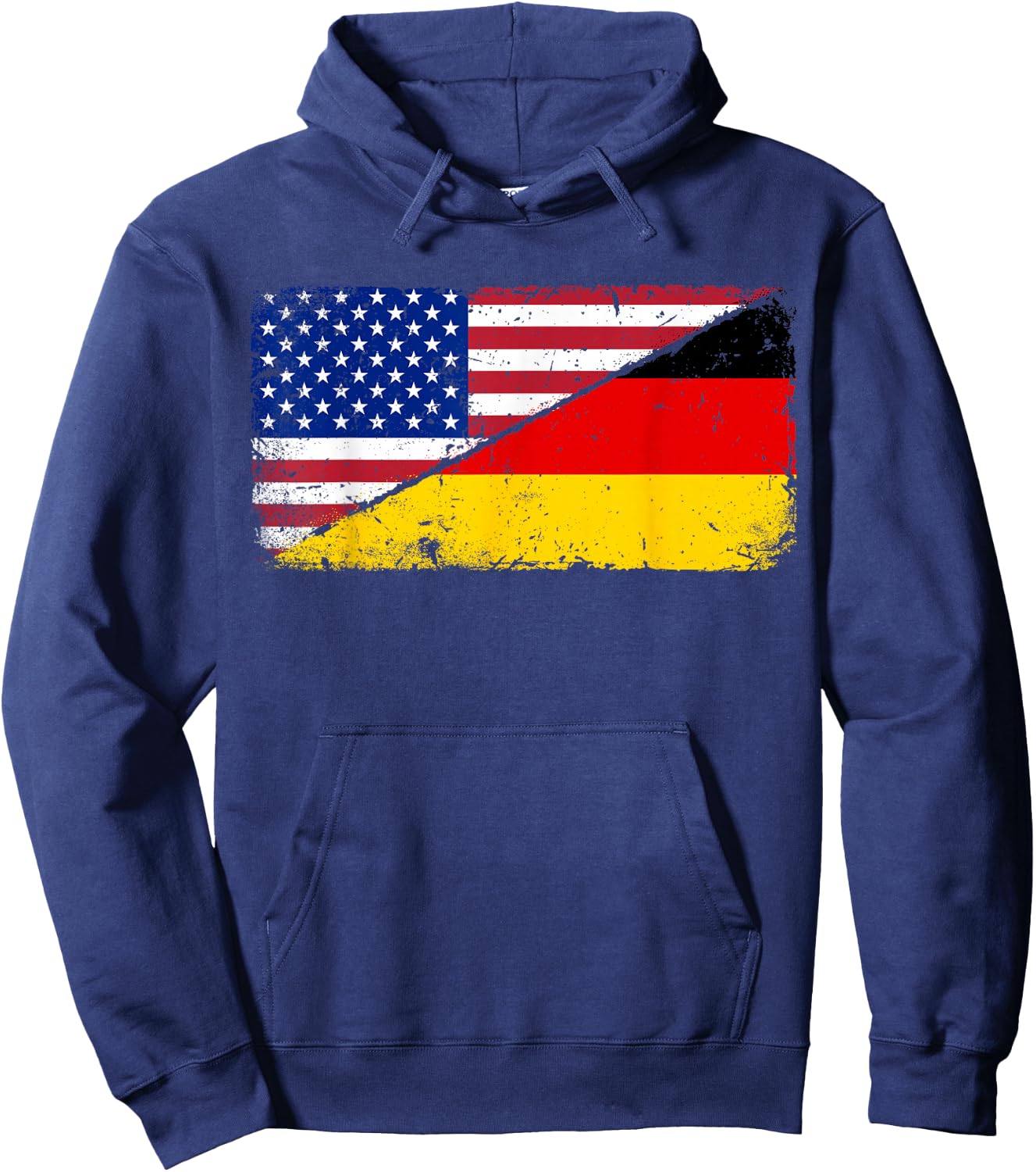 German American Flag T shirt Oktoberfest Men Deutschland USA Hoodie - Hoodie | Navy