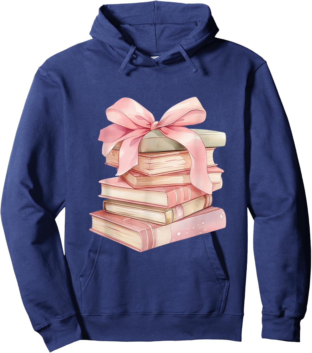 Books Coquette Bow Hoodie - Hoodie | Navy