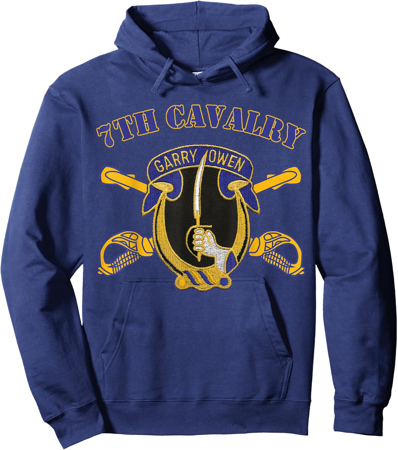 7th Cavalry Regiment - Army Unit of Seventh Cavalry Hoodie - Hoodie | Navy