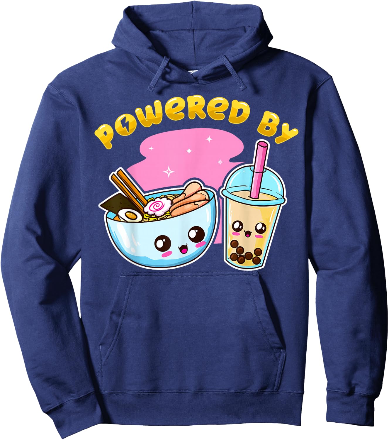 Ramen Bubble Tea Boba Japanese Noodles Anime K-POP Merch Hoodie - Hoodie | Navy