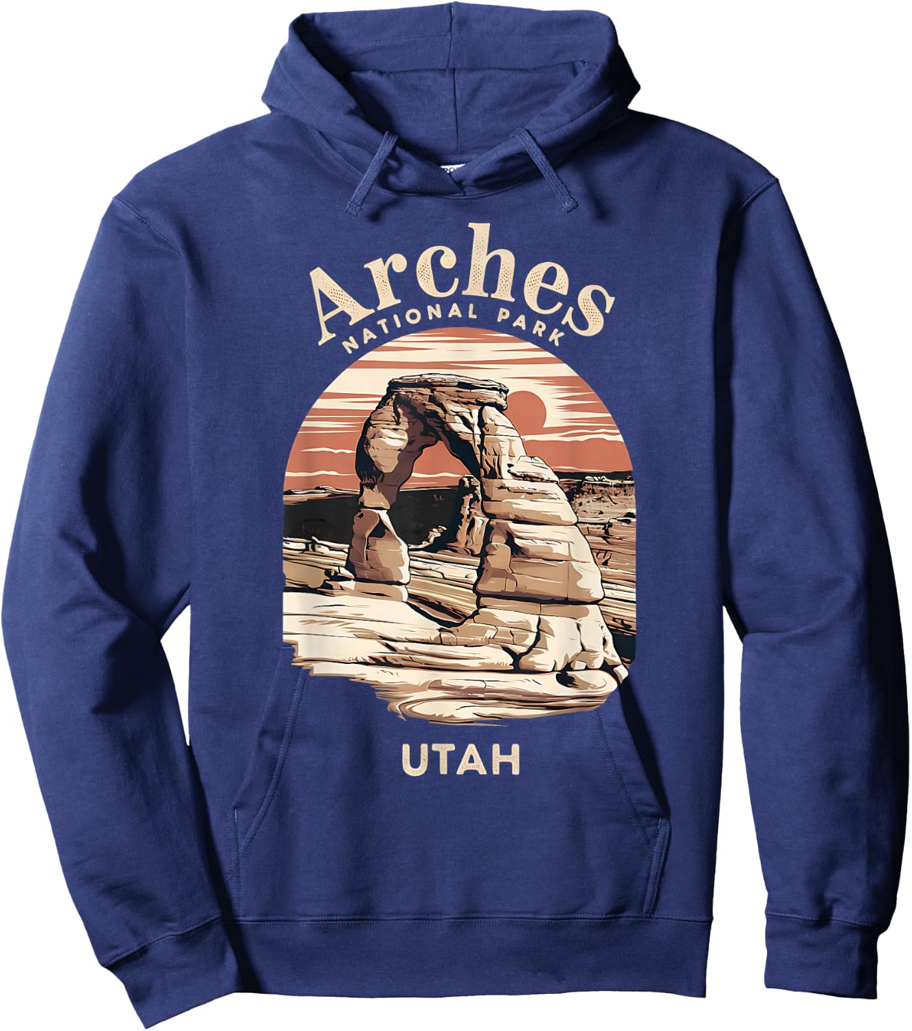 Stunning Desert Landscape Arches National Park Utah Hoodie - Hoodie | Navy