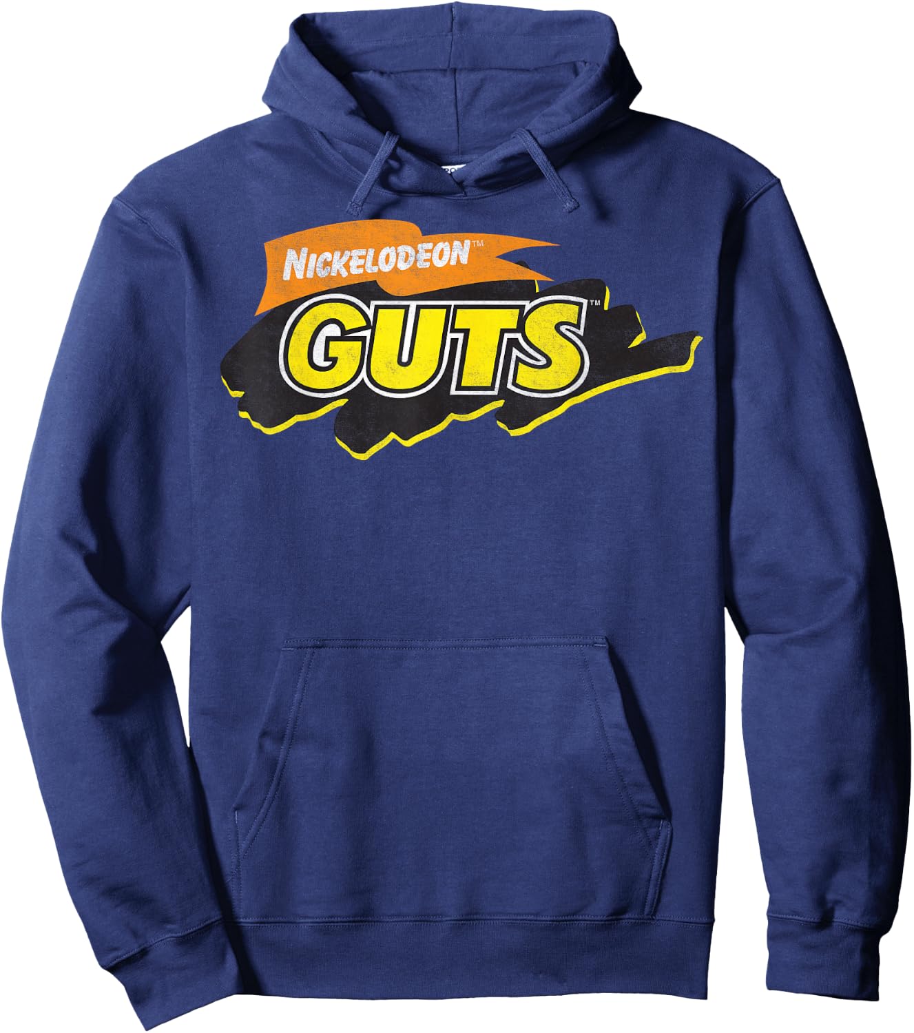 Guts Logo Nickelodeon Classic Vintage Title Hoodie - Hoodie | Navy