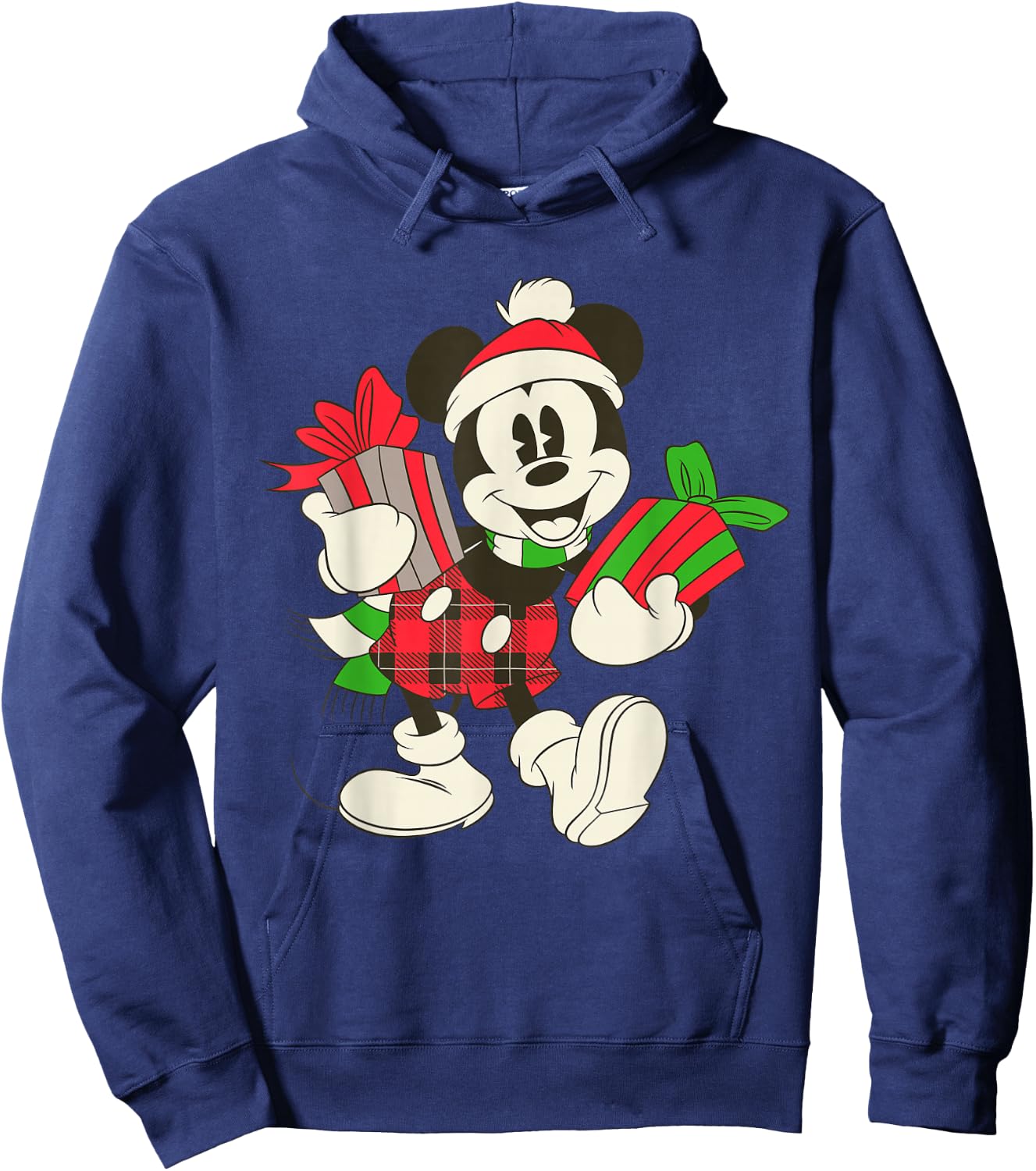 Disney Vintage Mickey Mouse Holiday Gifts Short Sleeve Hoodie - Hoodie | Navy