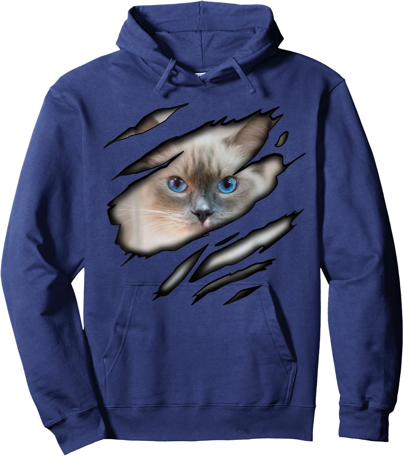 Ragdoll Cat in me design, Cadesign, Purebred Cat Women Girls Kids Hoodie - Hoodie | Navy