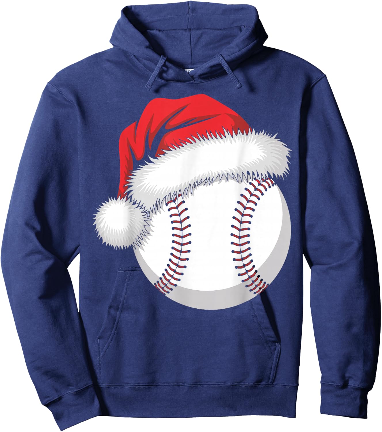 Santa Baseball player Funny Baseball Player Christmas Hoodie - Hoodie | Navy