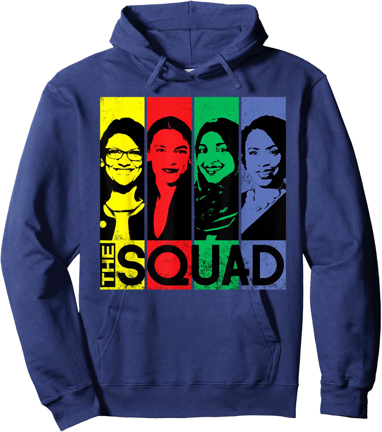 THE SQUAD AOC Ilhan Omar Tlaib Pressley Feminist Hoodie - Hoodie | Navy