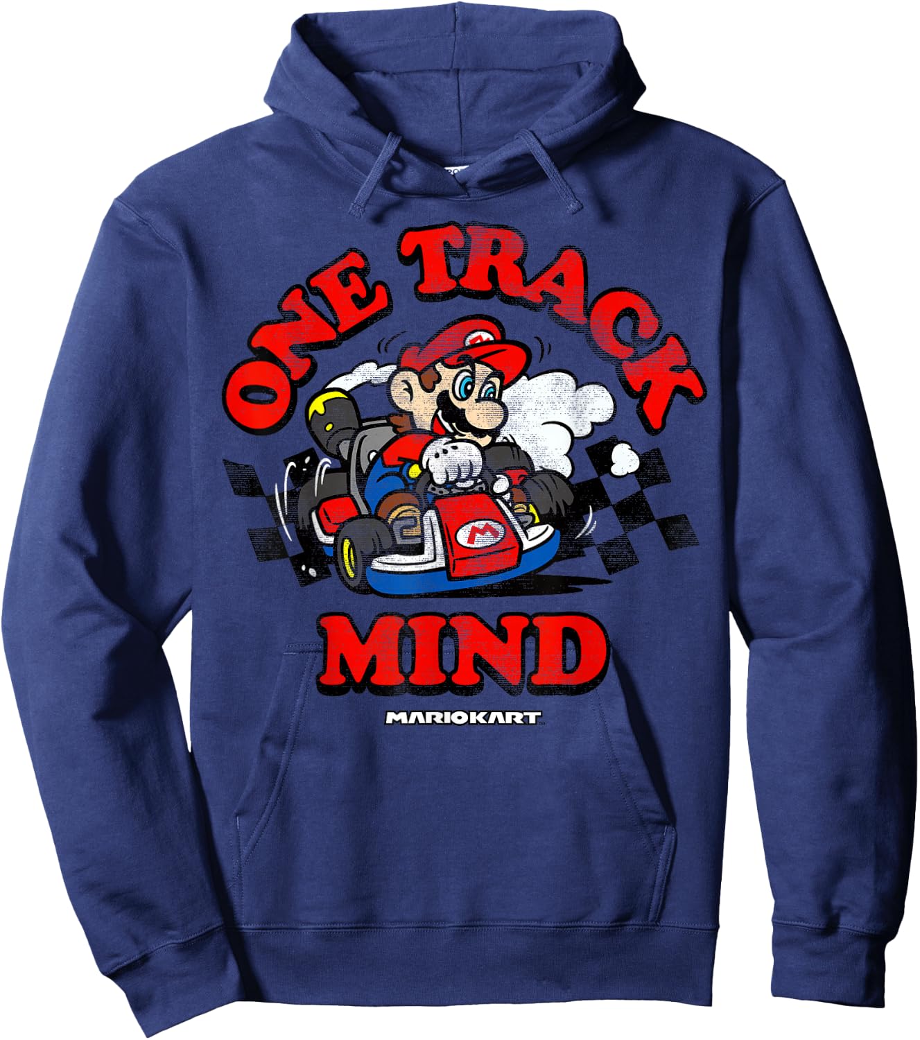 Nintendo Mario Kart One Track Mind Graphic Hoodie - Hoodie | Navy