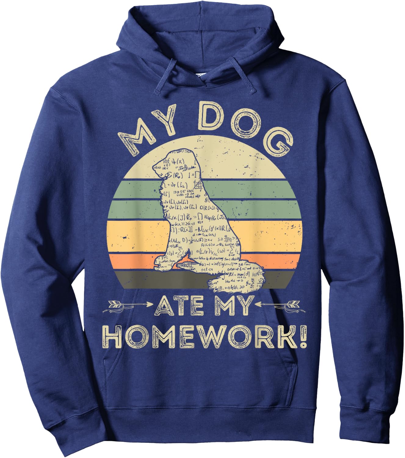 My Dog Ate My Homework Funny Back To School Gift Hoodie - Hoodie | Navy
