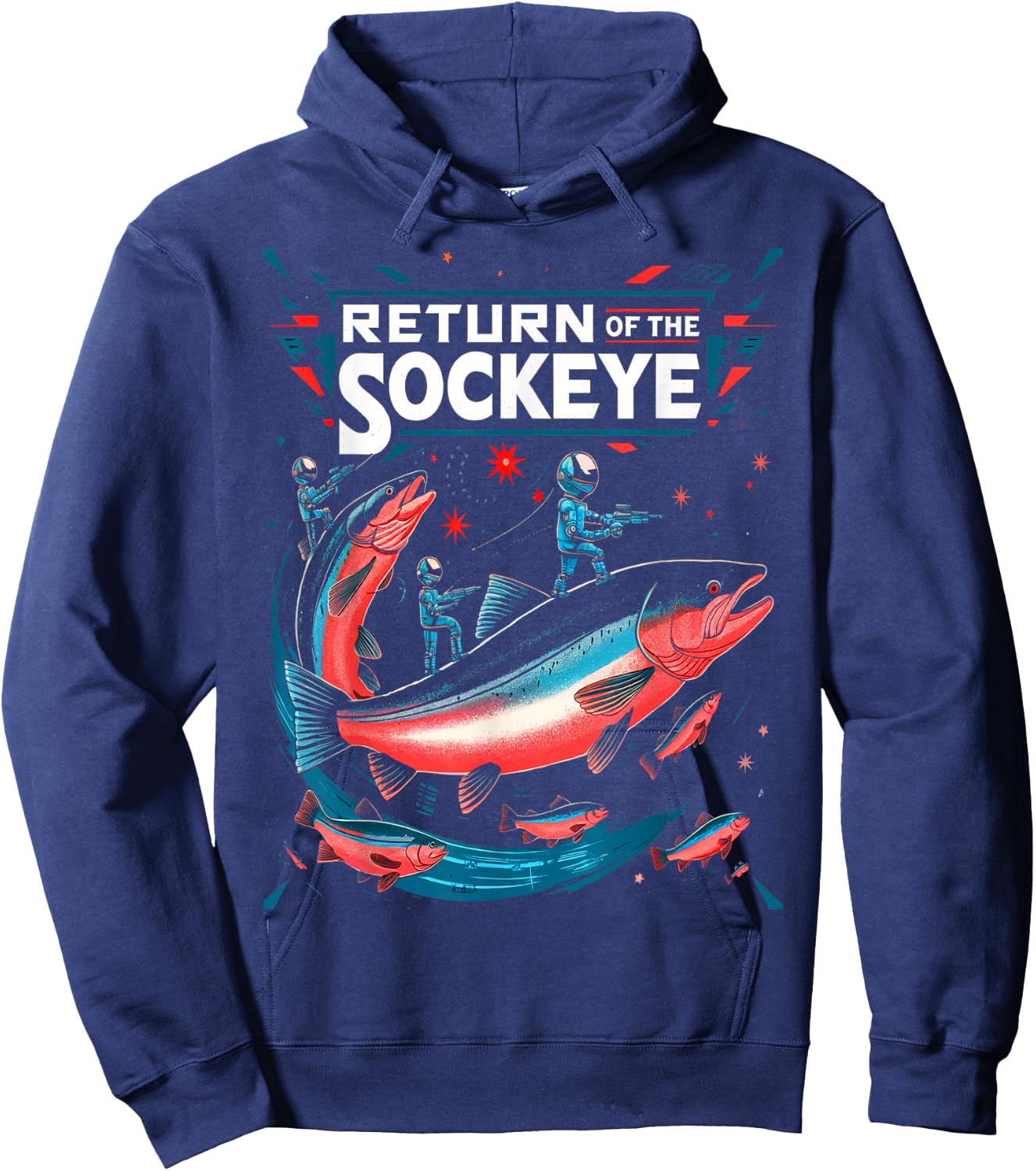 Return of t he sockeye fishing Hoodie - Hoodie | Navy