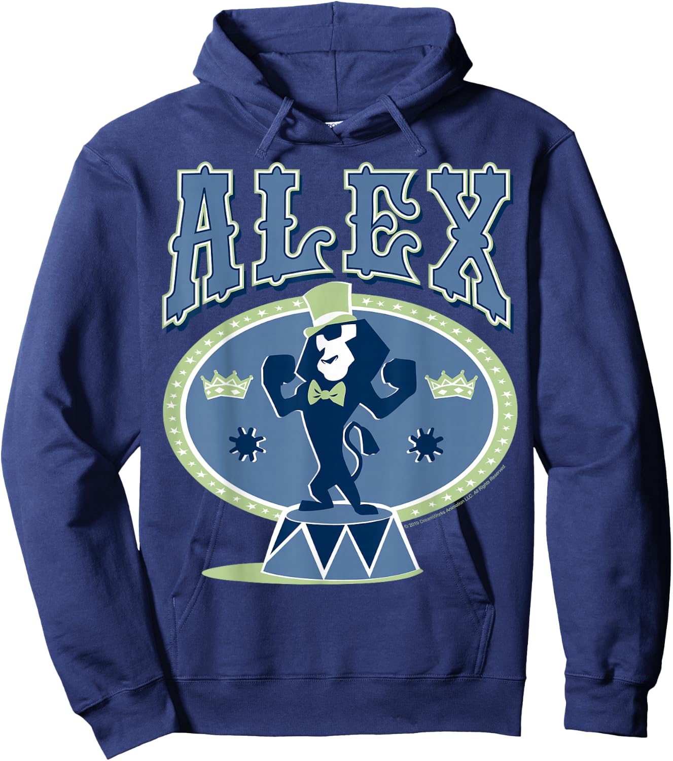 Madagascar Alex Circus Lion Silhouette Poster Hoodie - Hoodie | Navy