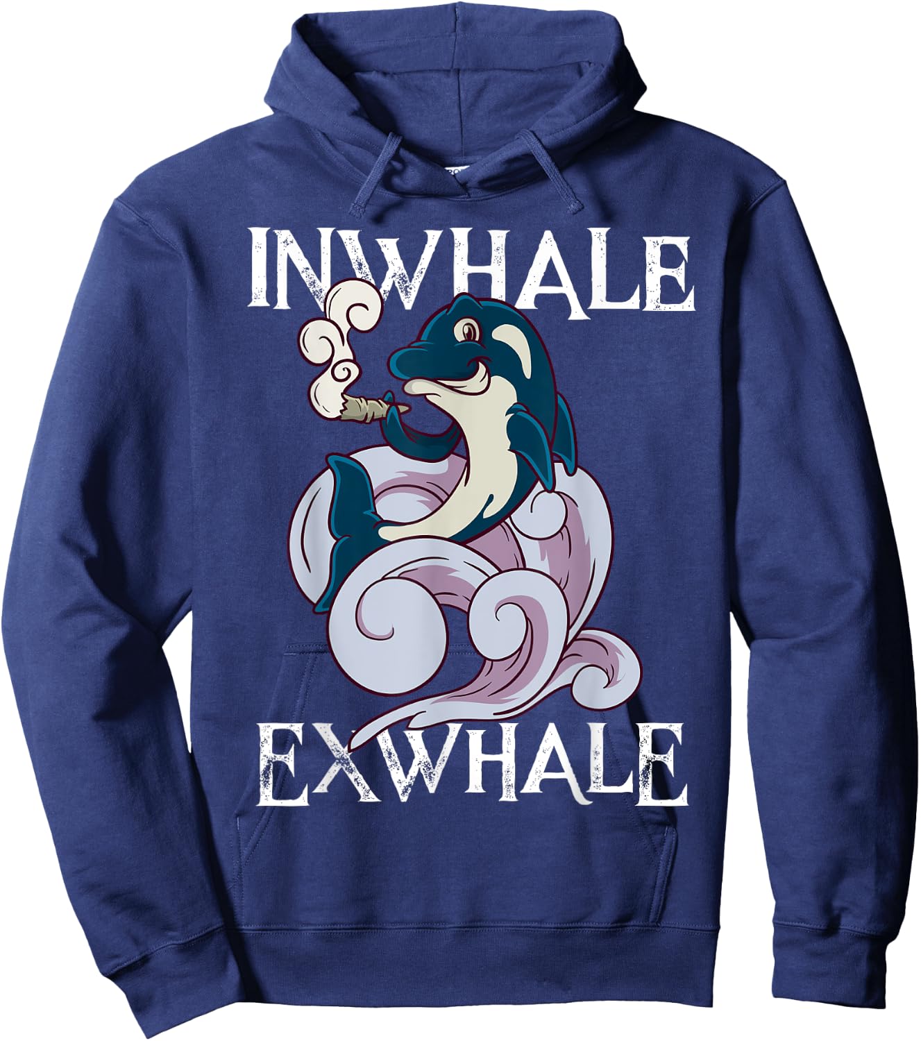 420 Day T Shirt Killer Whale Orca Shark Smoking Weed Gift Hoodie - Hoodie | Navy