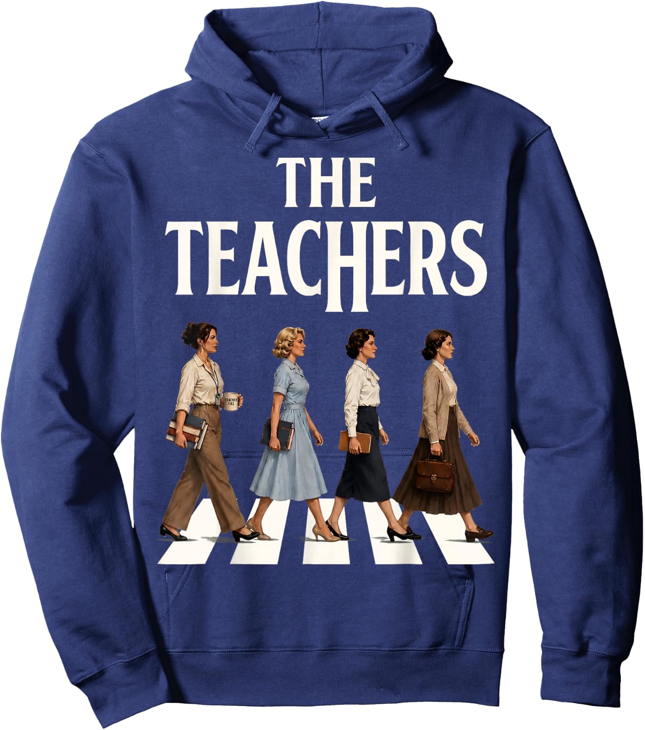 Retro Teacher Rock Music Lover The Teachers Funny Educator Hoodie - Hoodie | Navy