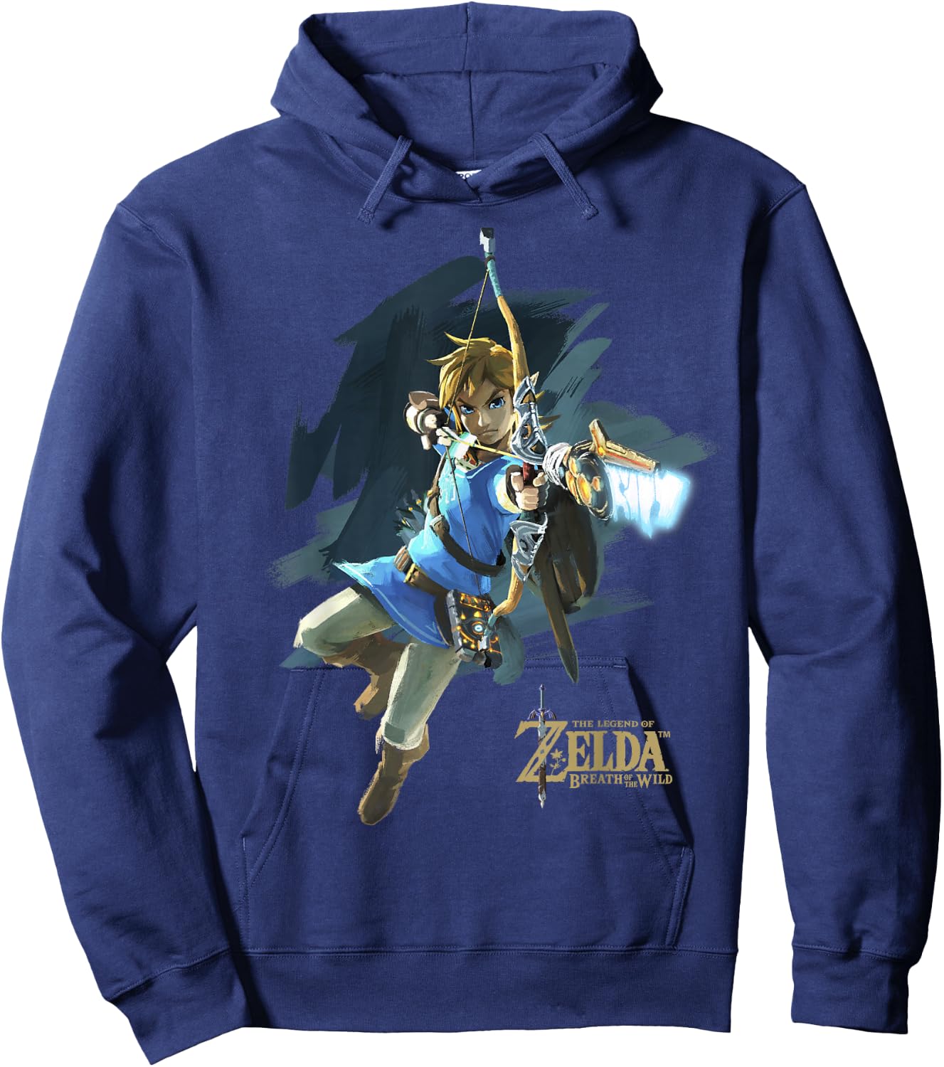 Legend Of Zelda Breath Of The Wild Link Archer Jump Shot C1 Hoodie - Hoodie | Navy