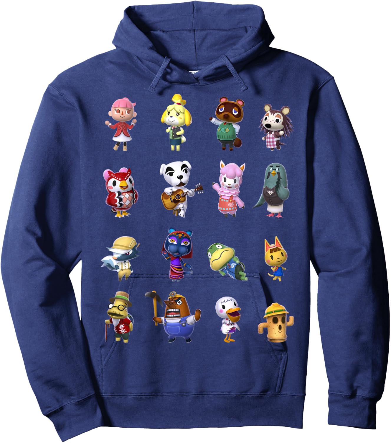 Animal Crossing Villagers Line Up Graphic Hoodie - Hoodie | Navy