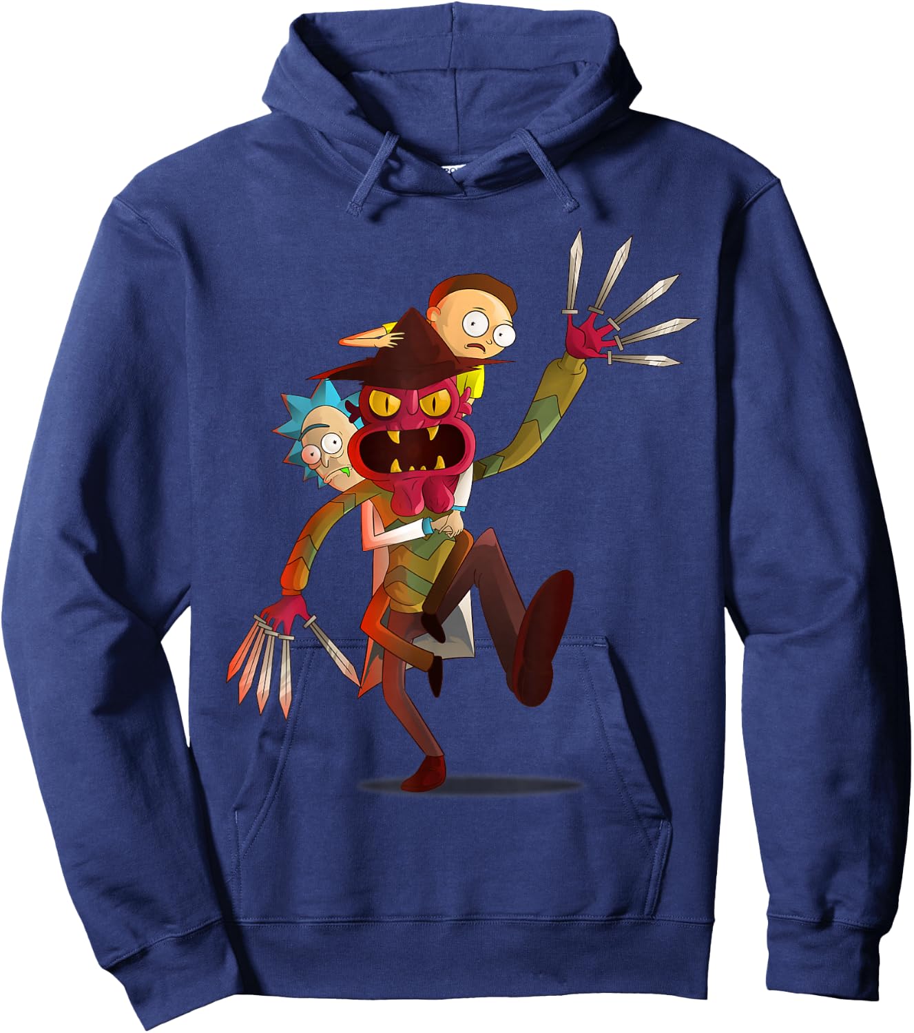 Mademark x Rick and Morty - Rick and Morty Shirt a Nightmare on Scary Street Hoodie - Hoodie | Navy