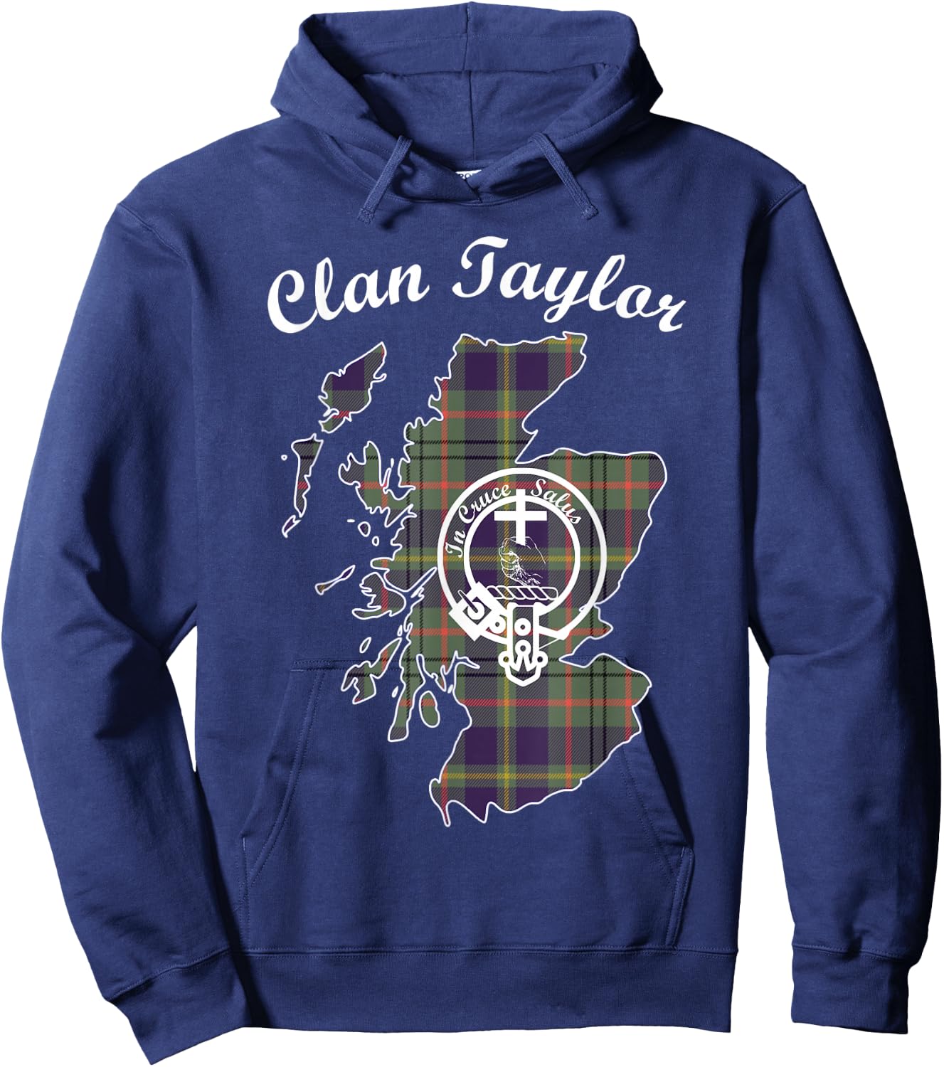 Taylor surname last name Scottish Clan tartan badge crest Hoodie - Hoodie | Navy