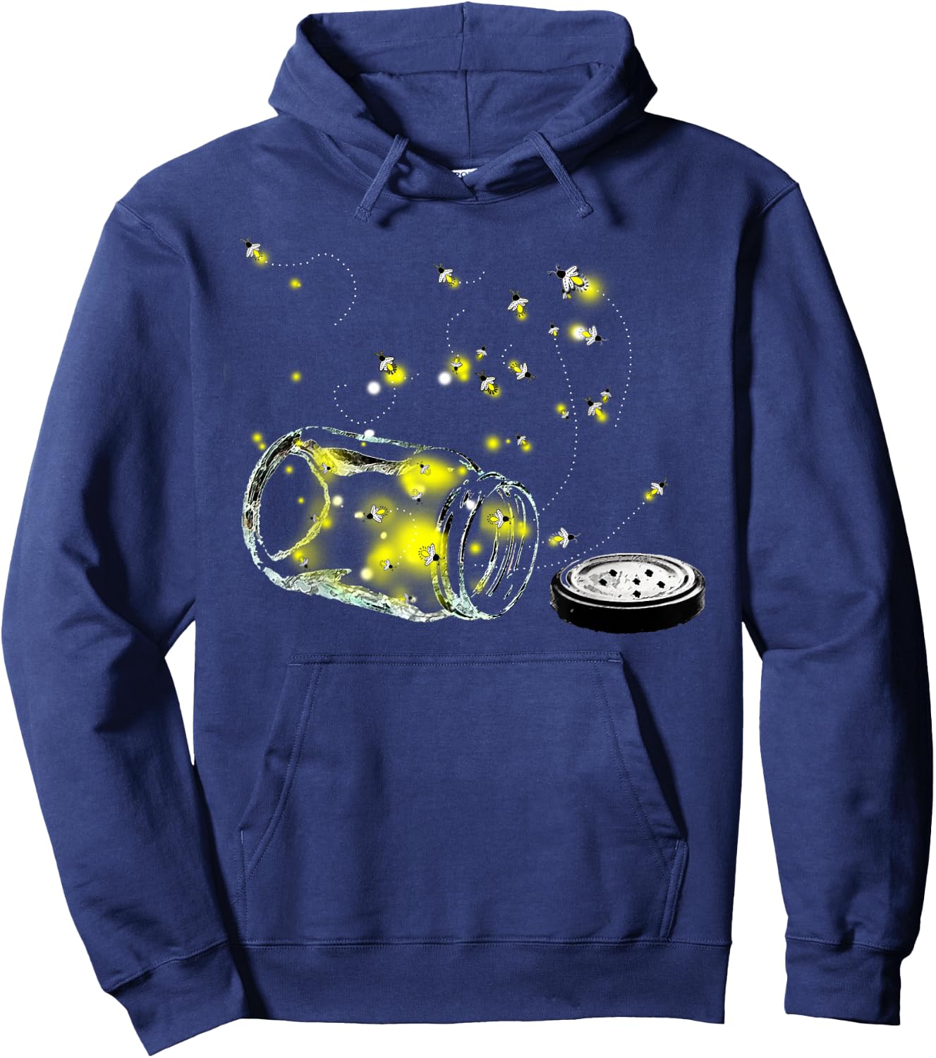 Fireflies Escaping The Mason Jar Trendy Hoodie - Hoodie | Navy