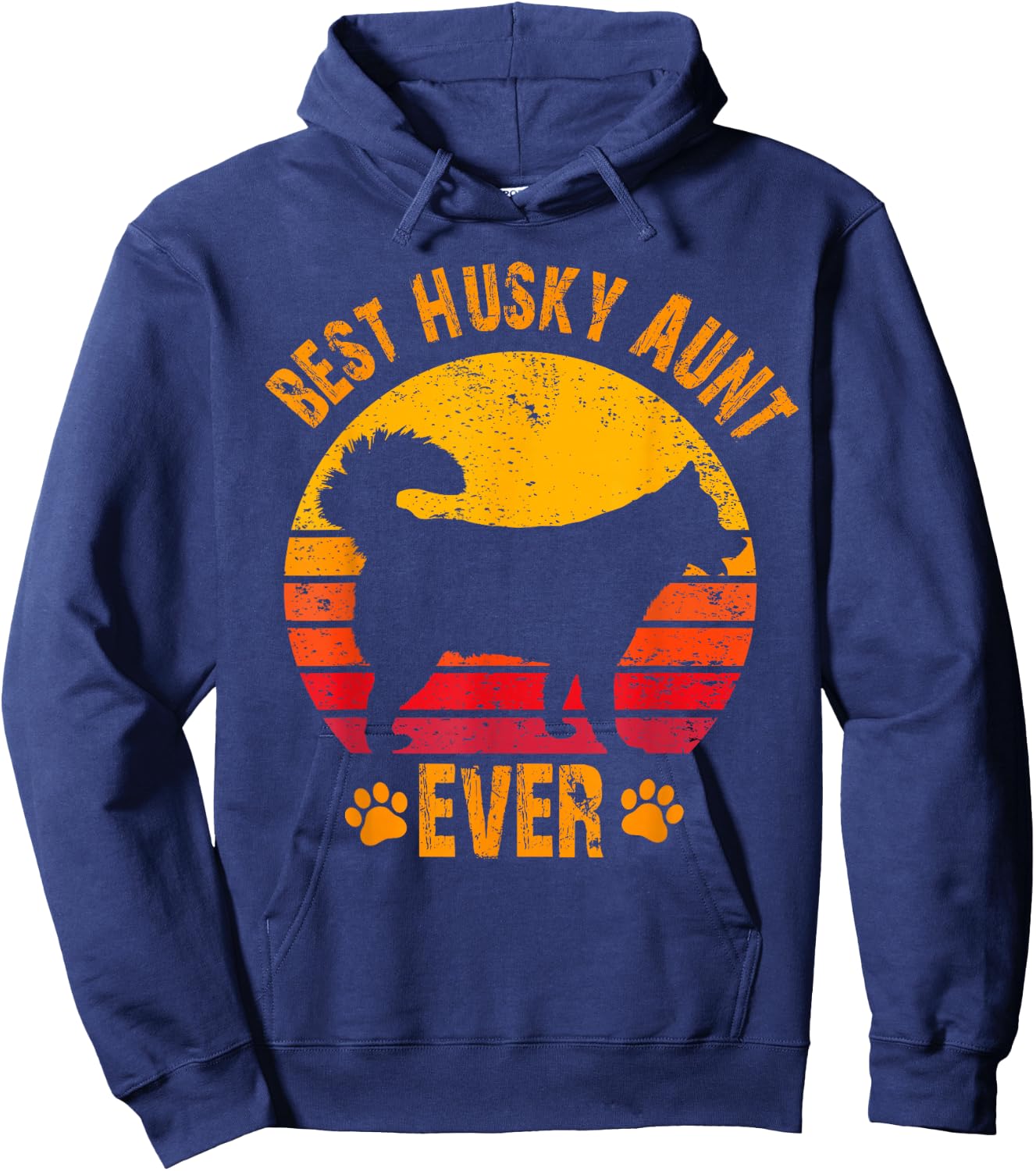 Best Husky Aunt Ever Funny Gift Auntie Hoodie - Hoodie | Navy