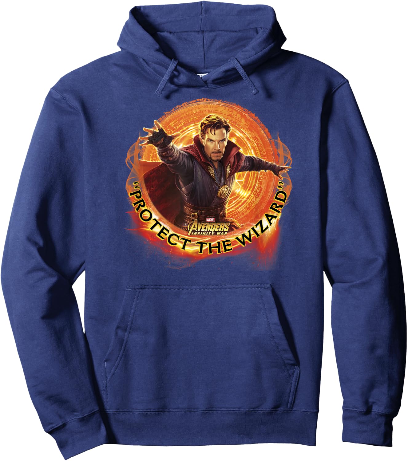 Marvel Infinity War Protect The Wizard Dr. Strange Hoodie - Hoodie | Navy
