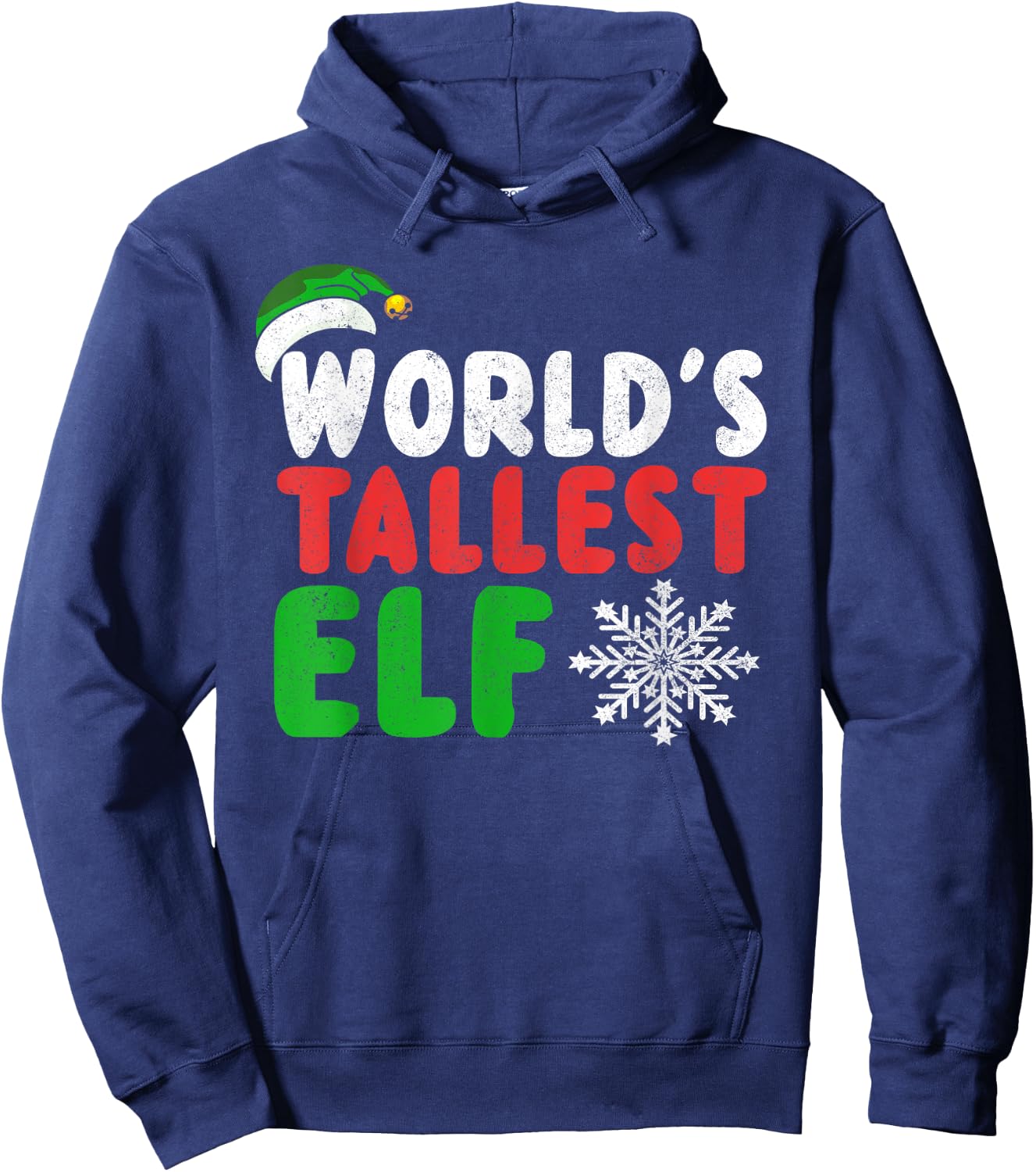 Christmas Funny - World's Tallest Elf Hoodie - Hoodie | Navy