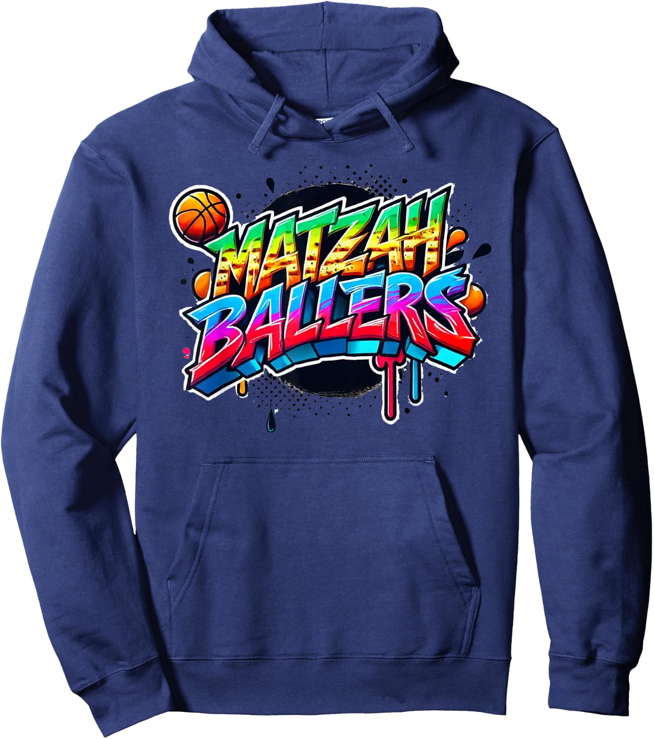 Matzah Ballers Basketball Team Matching Jewish Group Sports Hoodie - Hoodie | Navy