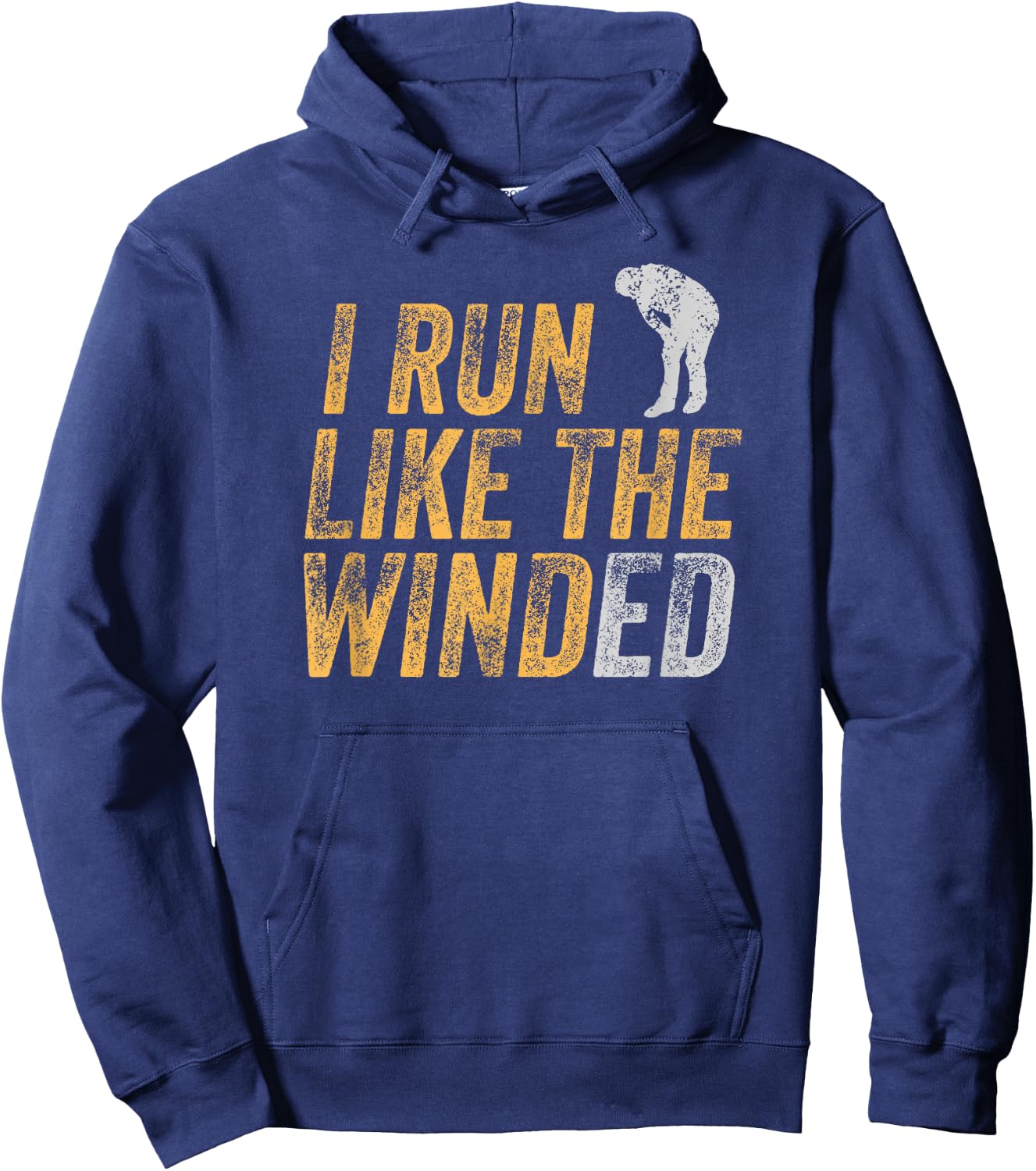I Run Like The Winded Funny Wind Pun Tired Jogger Break Gift Hoodie - Hoodie | Navy
