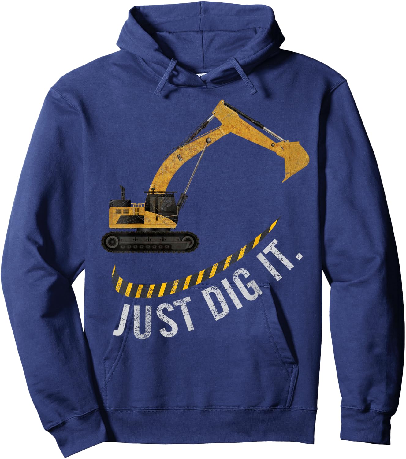 Excavator Just Dig It Retro Vintage Construction Crew Gift Hoodie - Hoodie | Navy
