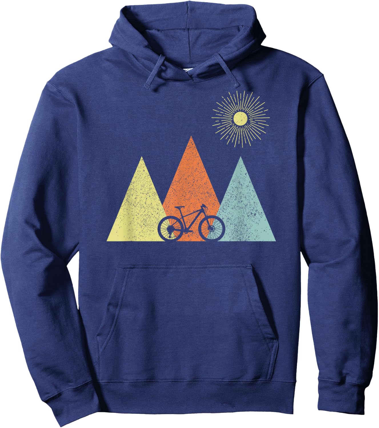 Vintage Mountain Bike MTB Bicycle Cycling Cyclist Biker Hoodie - Hoodie | Navy