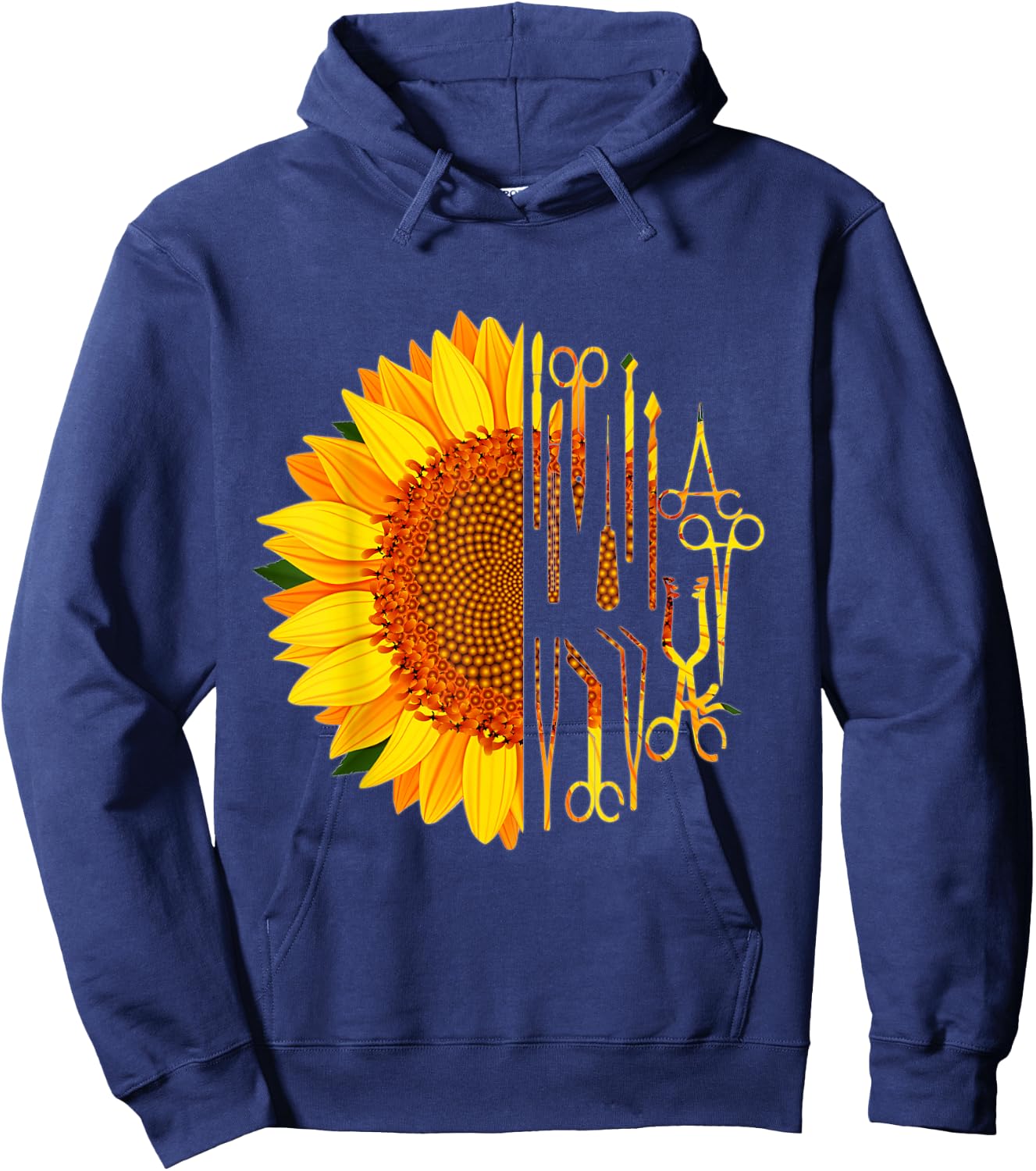 Surgical Scrub Tech Surgeon Sunflower Surgery Intern OR Hoodie - Hoodie | Navy