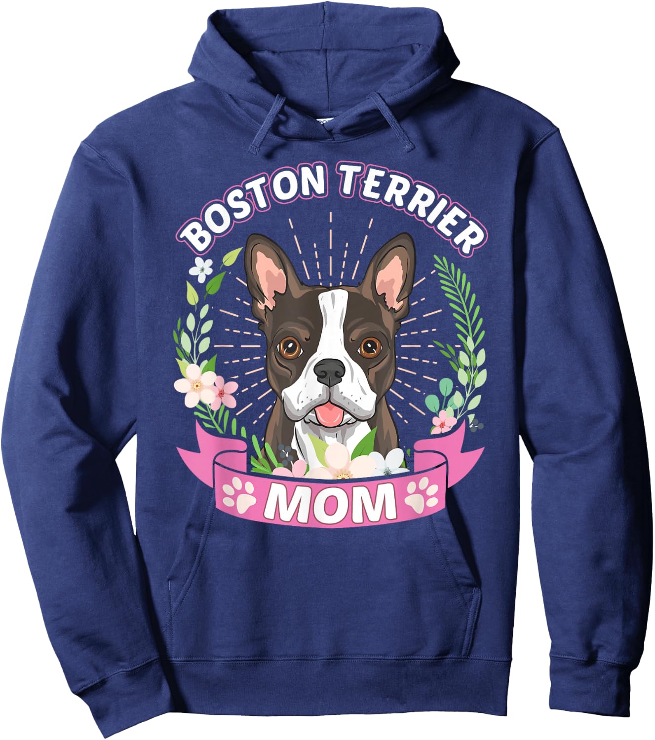 Boston Terrier Mom Mother's Day Hoodie - Hoodie | Navy