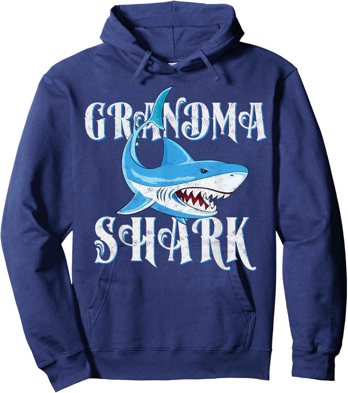Grandma Shark Shirt, Funny Nana Matching Gift Hoodie - Hoodie | Navy