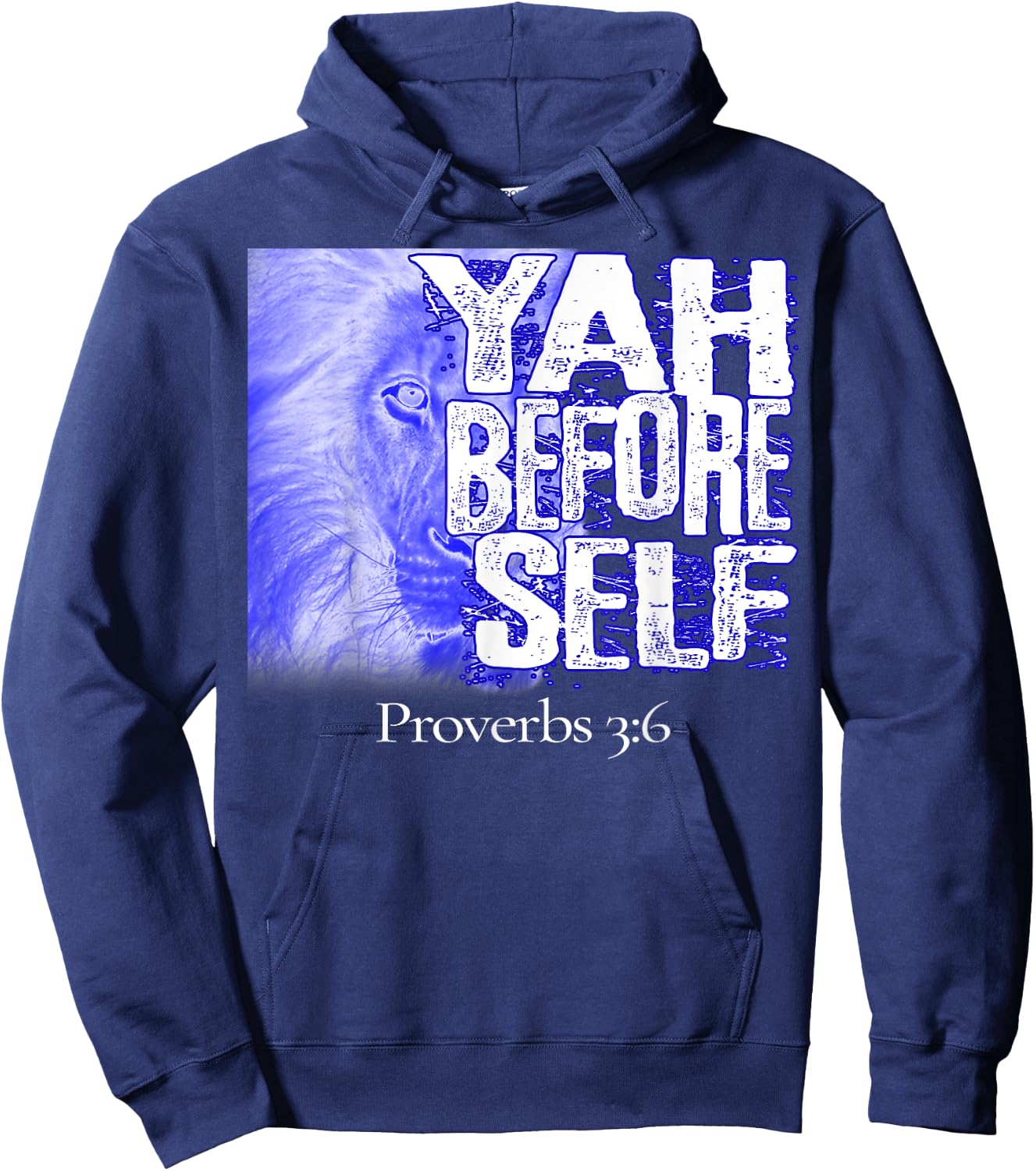 Hebrew Israelite Yahudah Tribe Judah Yah Before Self Hoodie - Hoodie | Navy