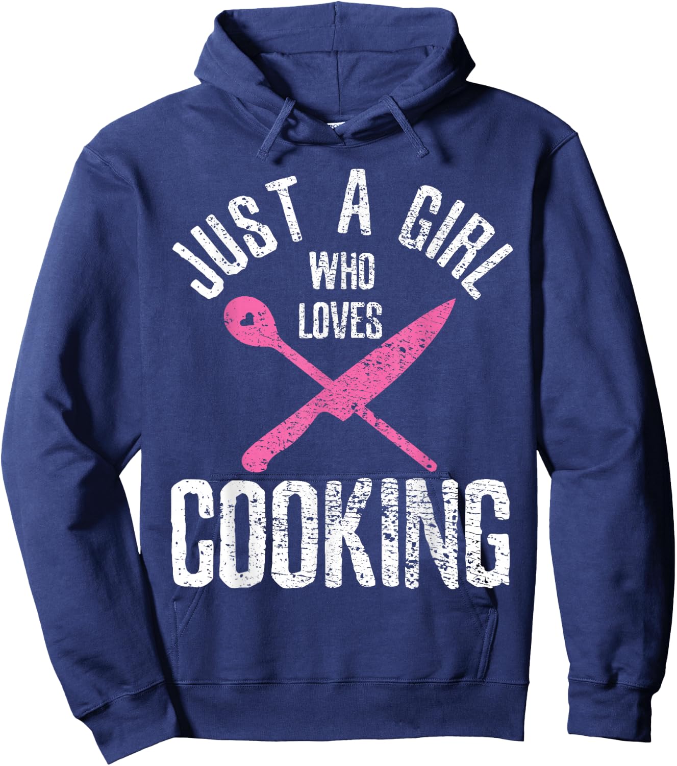 Koch nur ein Mädchen das liebt Koch Koch Vintage Hoodie - Hoodie | Navy