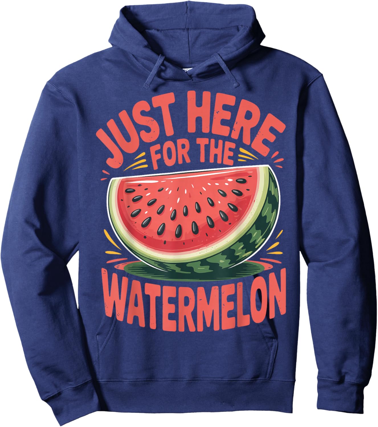 Just Here for The Watermelon Hoodie - Hoodie | Navy